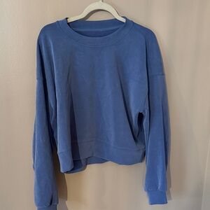 lululemon athletica relaxed blue crew sweatshirt